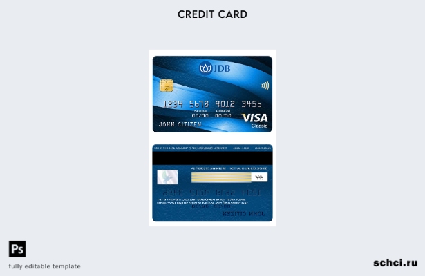 цифровая загрузка шаблона классической карты Visa Joint Development Bank Лаоса