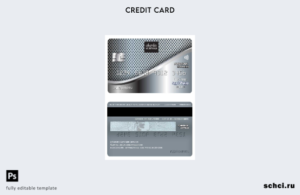 цифровая загрузка шаблона кредитной карты American Express Bank USA Charles Schw