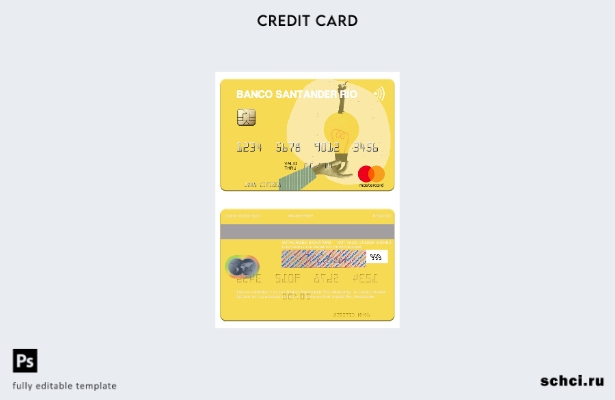 цифровая загрузка шаблона мастер карты Аргентины Banco Santander Río