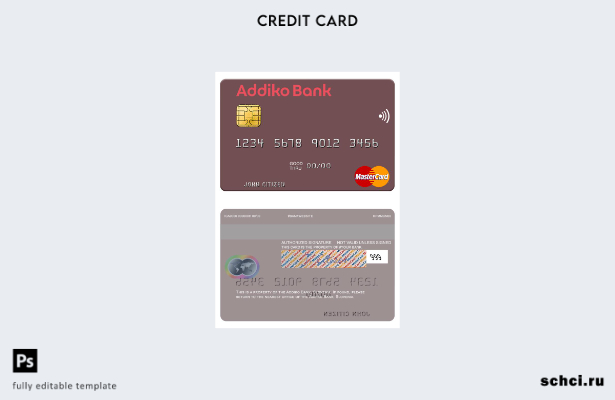 цифровая загрузка шаблона мастер карты Addiko Bank в Словении