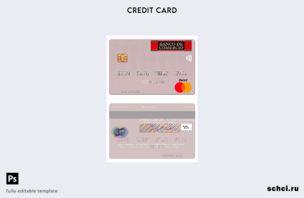 цифровая загрузка шаблона мастер карты Banco de Comercio Перу