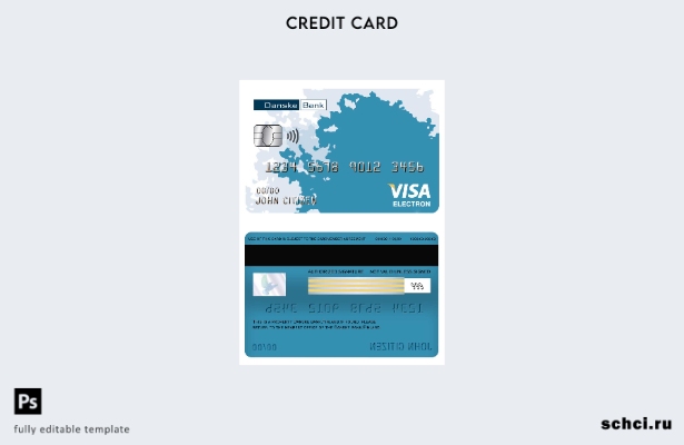 цифровая загрузка шаблона электронной карты Visa Danske Bank в Финляндии