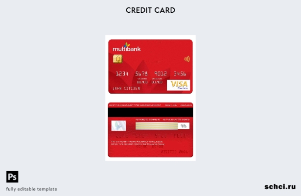 цифровая загрузка шаблона электронной карты Visa Panama Multibank