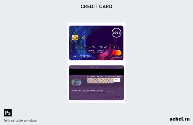 цифровая загрузка шаблона Mastercard банка ABSA в Южной Африке