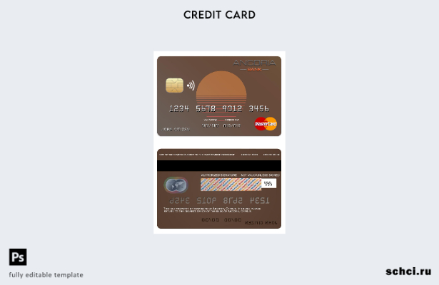 цифровая загрузка шаблона Mastercard банка Ancoria Кипра
