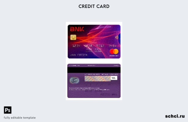 цифровая загрузка шаблона Mastercard банка BNK Южной Кореи