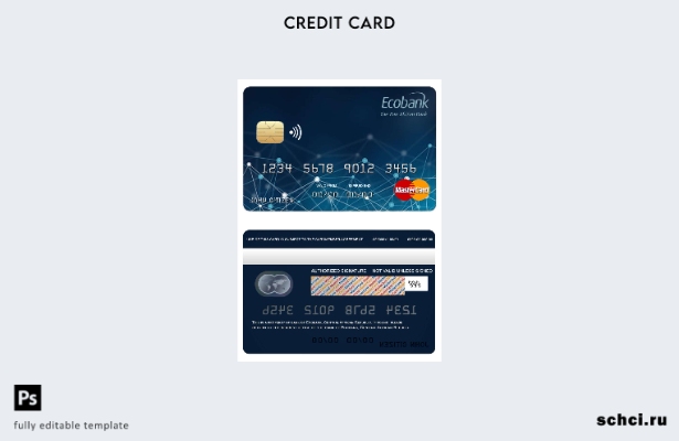 цифровая загрузка шаблона Mastercard банка Ecobank Центральноафриканской Республ