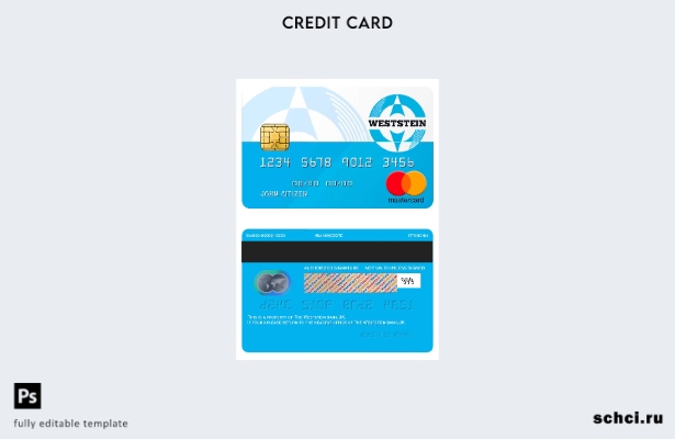 цифровая загрузка шаблона Mastercard банка Weststein в Великобритании