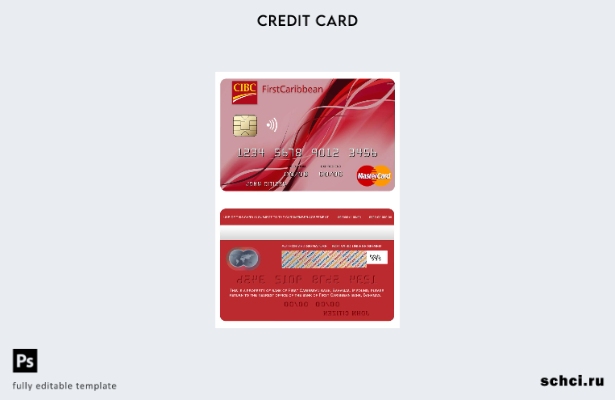 цифровая загрузка шаблона Mastercard для международного банка Bahamas FirstCarib