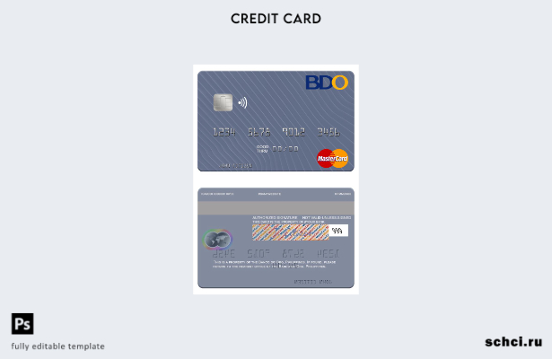 цифровая загрузка шаблона Mastercard Banco de Oro на Филиппинах