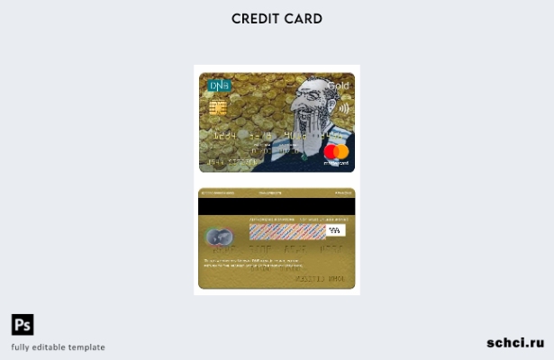 цифровая загрузка шаблона Mastercard Gold банка DNB Норвегии