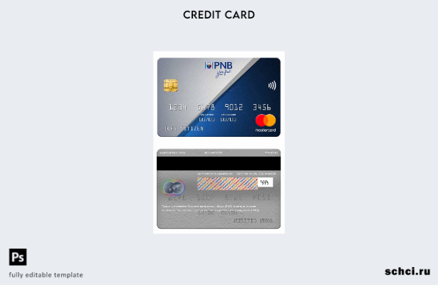 цифровая загрузка шаблона mastercard Национального банка Филиппин (PNB)