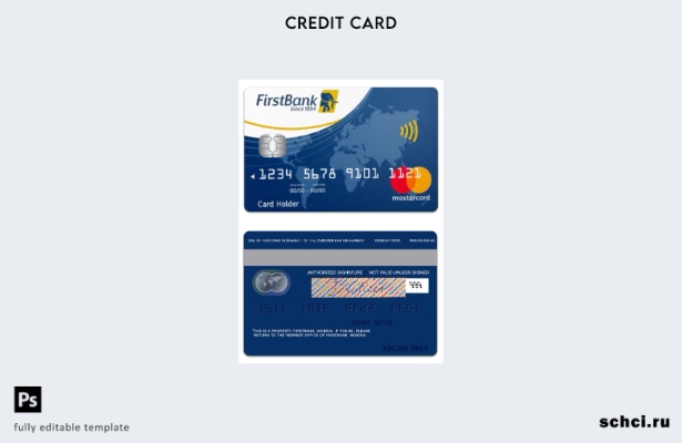 цифровая загрузка шаблона mastercard Нигерии FirstBank