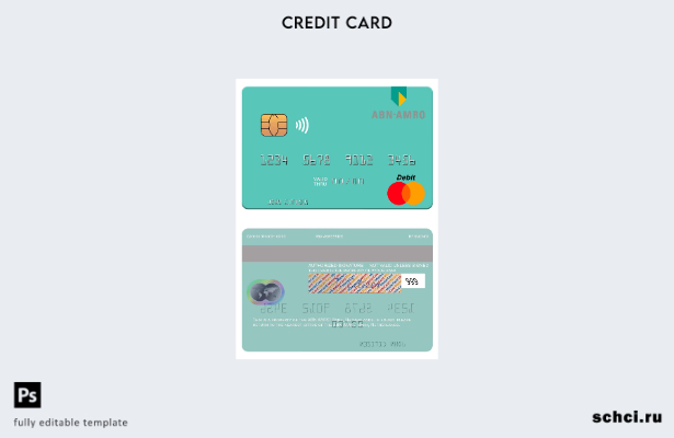 цифровая загрузка шаблона mastercard банка ABN AMRO в Нидерландах