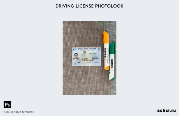 цифровая загрузка Израильские водительские права представляют фотообраз шаблона