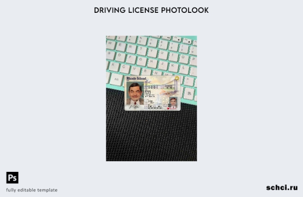 цифровая загрузка США, Род Айленд, шаблон DL Photolook FRONT