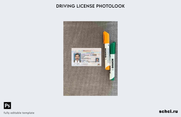 цифровая загрузка шаблона FRONT для США, Миссури DL Photolook