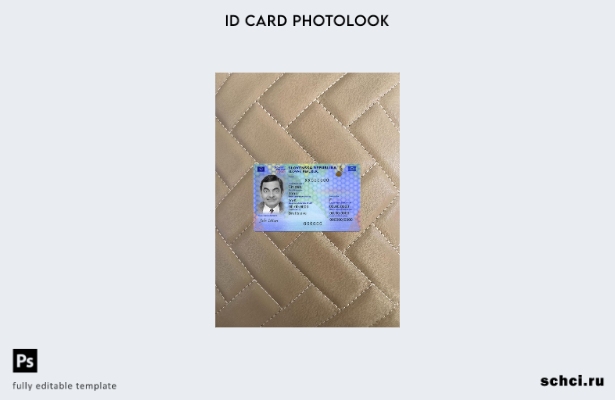 цифровая загрузка Словакия ID карта подарок фотообраз переднего шаблона