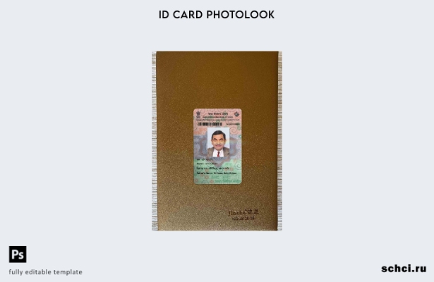 цифровая загрузка India Election ID со шрифтами, шаблон Photolook FRONT