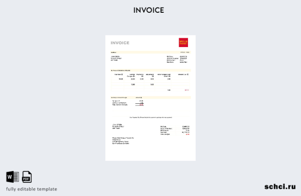 цифровая загрузка шаблона счета фактуры USA Wells Fargo