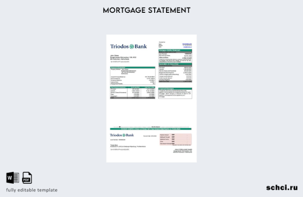 Загрузка в цифровом формате. Выписка по ипотечному кредиту Triodos Bank в Нидерл