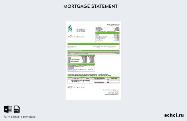 загрузка в цифровом формате выписка по ипотеке Mauritius Standard Chartered Bank