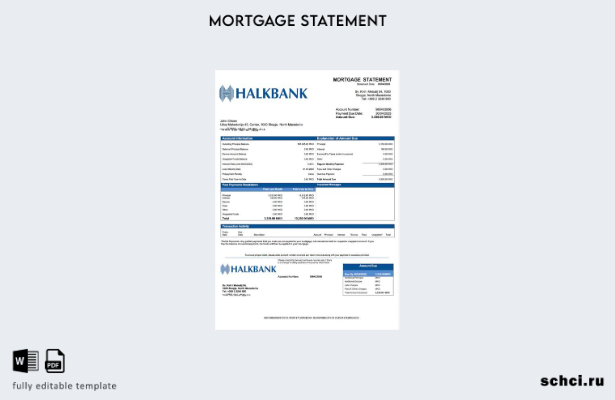 загрузка в цифровом формате. Выписка по ипотечному кредиту Halkbank Северной Мак
