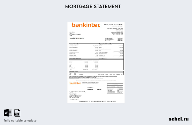 скачать цифровую выписку по ипотеке банка Испании Bankinter в форматах Word и PD