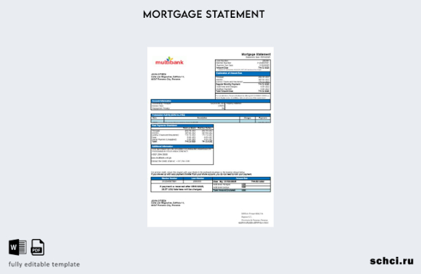 скачать цифровую выписку по ипотеке Panama Multibank в форматах Word и PDF шабло