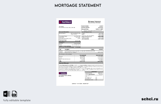 скачать цифровую выписку по ипотечному кредиту банка NatWest Соединенного Короле