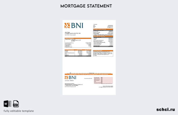 цифровая загрузка Индонезия Банк Негара Индонезия (BNI) выписка по ипотеке Шабло