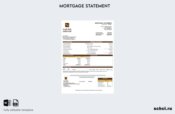 цифровая загрузка Иран Ayandeh Bank выписка по ипотеке Word и шаблон PDF