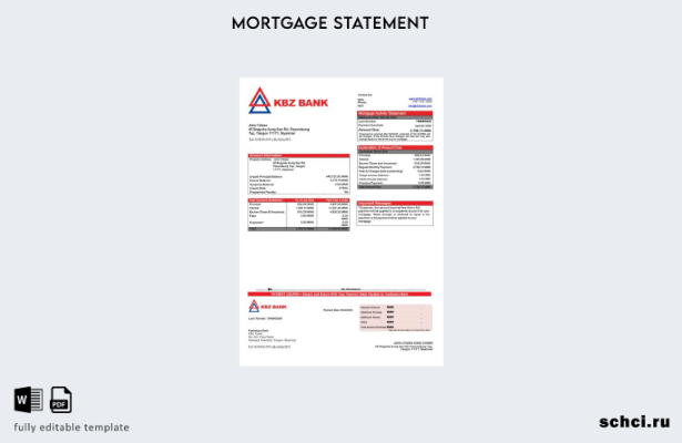 цифровая загрузка Мьянма Kanbawza Bank выписка по ипотеке шаблон Word и PDF
