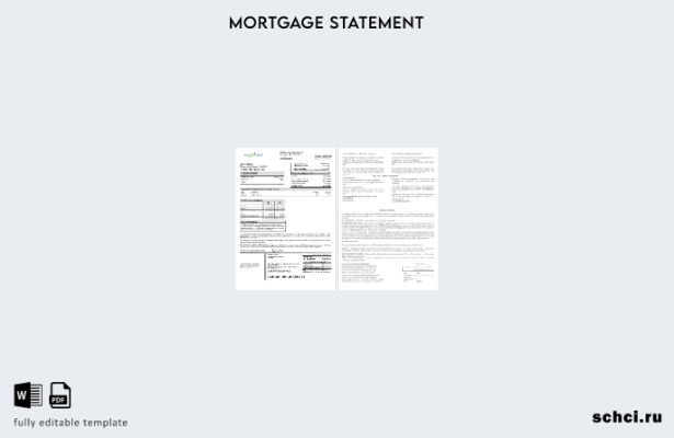 цифровая загрузка США Шаблон выписки по ипотеке банка Bancorp в форматах Word и