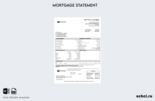 цифровая загрузка выписки по ипотеке Того Orabank в форматах Word и PDF шаблон
