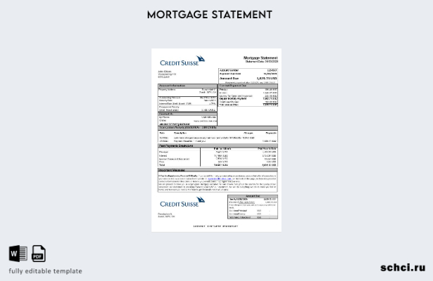 цифровая загрузка выписки по ипотеке банка Swiss Credit Suisse в форматах Word и