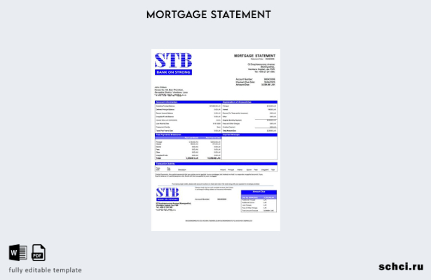 цифровая загрузка выписки по ипотеке Laos ST Bank в формате Word и PDF шаблона