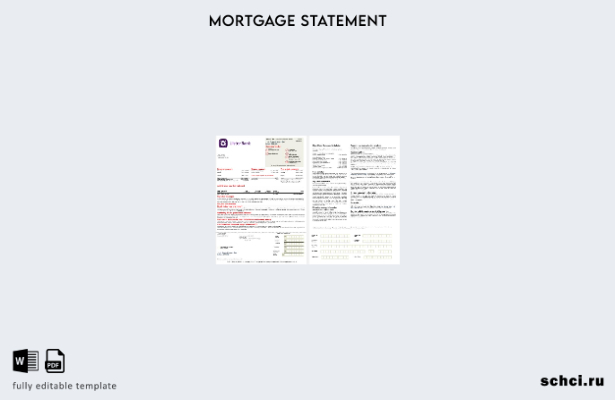 цифровая загрузка выписки по ипотеке UK Ulster Bank в форматах Word и PDF, шабло