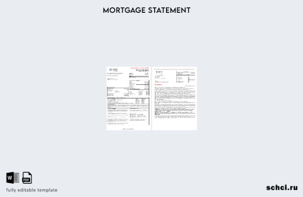цифровая загрузка выписки по ипотеке USA Axos Bank в форматах Word и PDF, шаблон
