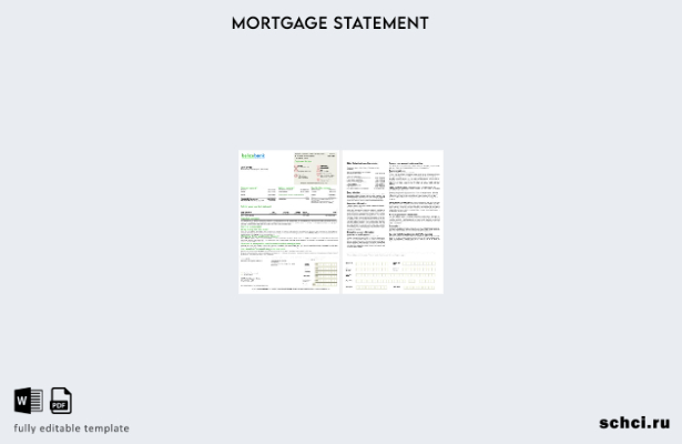 цифровая загрузка выписки по ипотеке USA Belize Bank в форматах Word и PDF, шабл