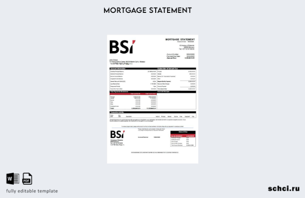 цифровая загрузка Monaco BSI Monaco Выписка по ипотеке в формате Word и PDF шабл