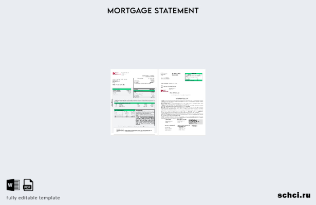 цифровая загрузка Portugal Banco Популярный шаблон выписки по ипотеке в форматах