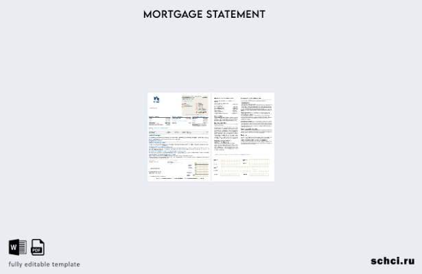 цифровая загрузка USA USAA Bank выписка по ипотеке в форматах Word и PDF, шаблон