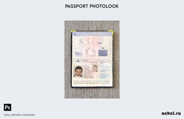 Скачать цифровую версию шаблона фотографии паспорта Грузии
