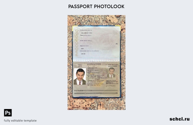цифровая загрузка шаблона фотографии итальянского паспорта