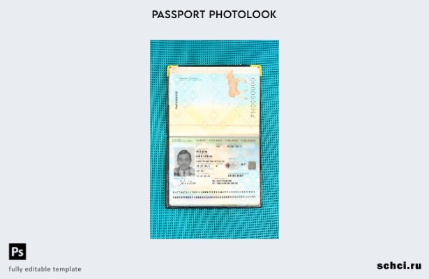 цифровая загрузка шаблона фотографии паспорта Финляндии