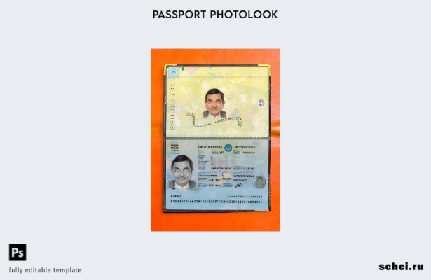 цифровая загрузка шаблона фотоизображения для паспорта Кыргызстана