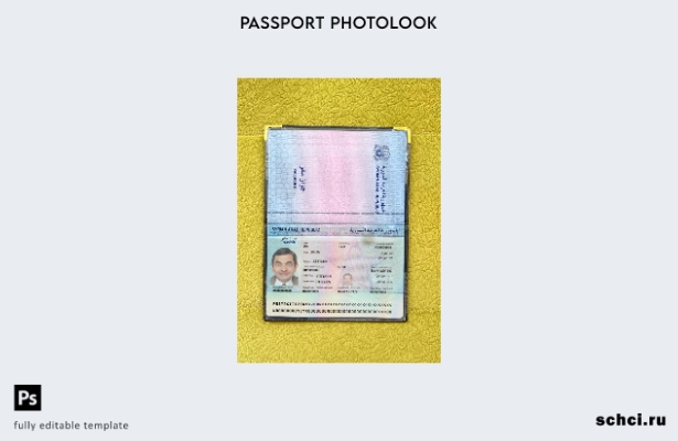 цифровая загрузка шаблона фотоизображения для паспорта Сирии