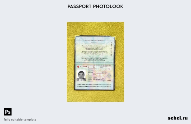 цифровая загрузка шаблона фотоизображения паспорта Зимбабве
