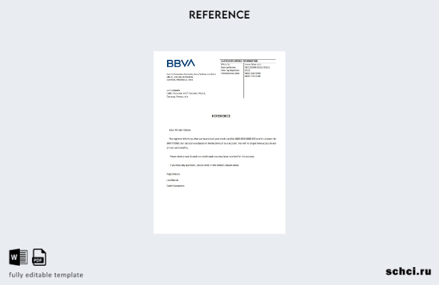 скачать цифровую версию шаблона справки о закрытии банка BBVA в Венесуэле